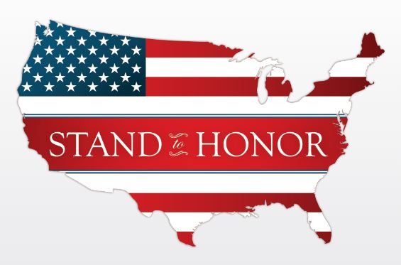 stand to honor logo