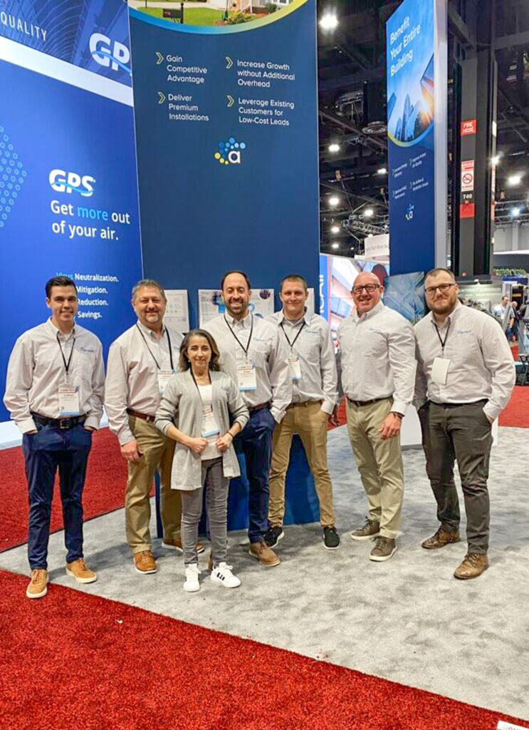 Aeroseal Team showcasing innovative solutions at AHR Expo 2024, connecting with industry professionals and sharing the latest in HVACR technology.